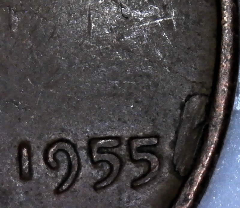 1955-P-Wheat-Cent-With-Lamination-Error-I-Will-Call-Lincoln-Scarface